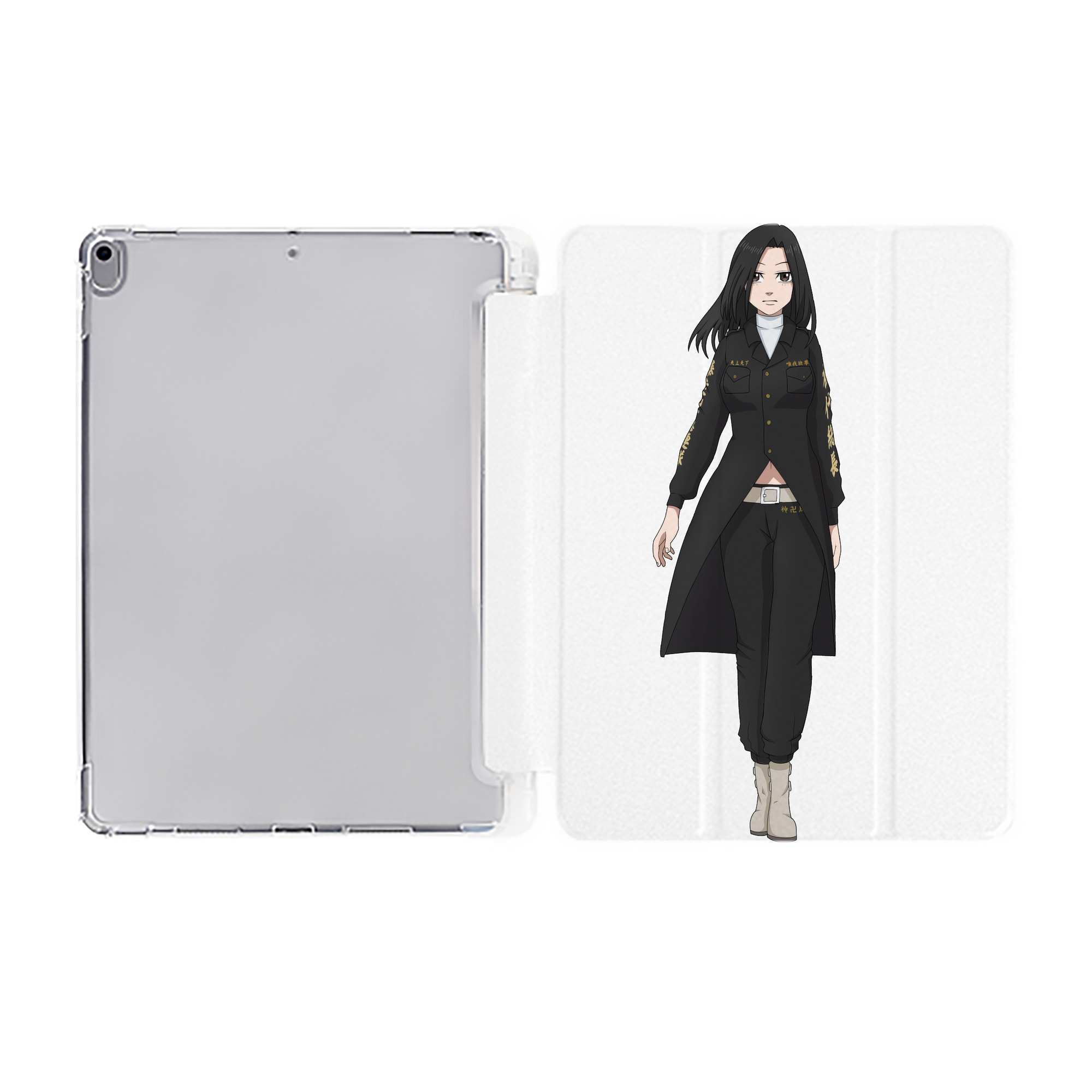 （画像用） 東京リベンジャーズ Tokyo Revengers IPad ケース ペン収納付き 三つ折りスタンド PUレザー×シリコン 対応機種9.5/10.5/10.9インチ